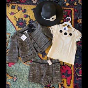 Janie & Jack French Voyage Girls Suit Set NWT